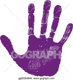 EPS Vector - Man right hand print . Stock Clipart ...