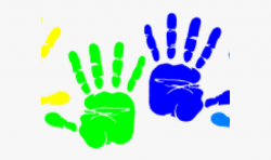 Handprint Transparent Small - Colorful Hand Prints Clipart ...