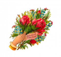 Antique Images: Free Flower Bouquet Graphic: Digital Scrap of rose ...
