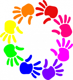 Colorful Circle Of Hands Clip Art at Clker.com - vector clip art ...