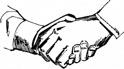 28+ Collection of Shaking Hands Black And White Drawing | High ...