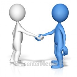 Hands Greeting with Handshake - Presentation Clipart - Great ...