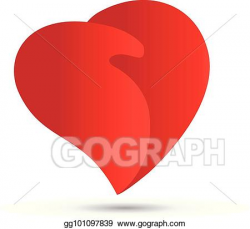 EPS Illustration - Love heart handshake logo. Vector Clipart ...