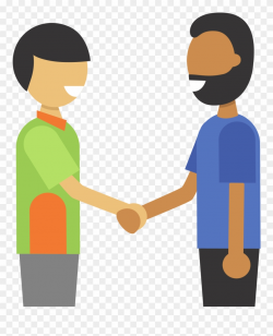 Illustration Of Two People Shaking Hands - Holding Hands ...