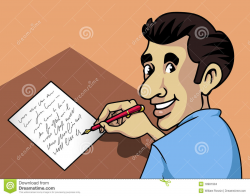 Boy Writing A Letter Clipart Free Clip Art Girl Child Images ...