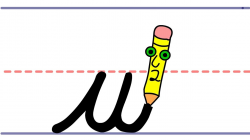 Pencil Pete's Cursive Writing – Lowercase W – Youtube inside ...