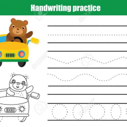 Handwriting Practice Sheet. Educational Children Game ...