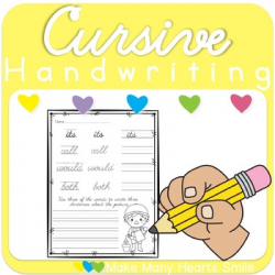 Cursive Handwriting Practice- 2nd Grade Words MMHS15