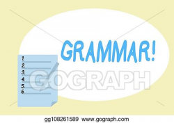 Stock Illustration - Handwriting text writing grammar ...