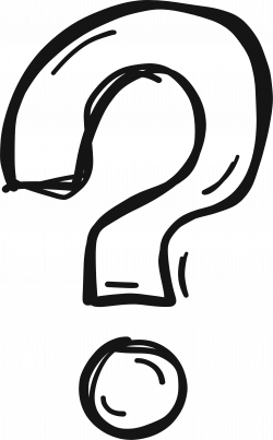 Question mark Clip art - Hollow hand painted question mark 1965*3175 ...