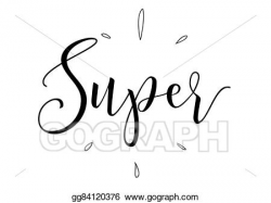 Vector Stock - Super inscription. greeting card with ...