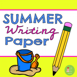 Summer Themed Writing Paper with handwriting lines ~ beach, ocean animals,  etc.