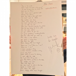 Mark Morriss - Handwritten Lyric Sheet - Mark Morriss | Official ...