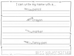 Name Writing Practice -Handwriting Ideas and Freebie