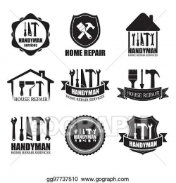 Vector Stock - Set of different handyman services icons ...