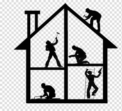 Five man inside house illustration, Home repair Home ...