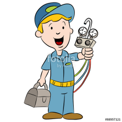 Cartoon Maintenance Handyman