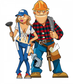 Hand tool Laborer - Cartoon maintenance workers, men and women 600 ...