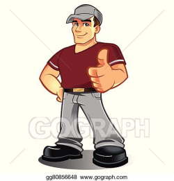 EPS Illustration - Cartoon mechanic, handyman, workman ...