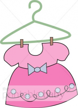 Dress on Hanger Clipart | Baby Clothing Clipart