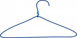 Large Blue Clothes Hanger Clip Art at Clker.com - vector ...