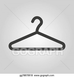 Vector Art - The hanger icon. coat rack symbol. flat ...