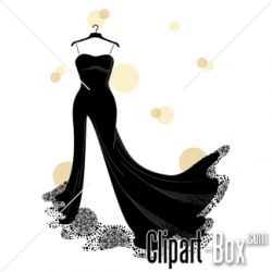 CLIPART ELEGANT BLACK DRESS | ☆* clothesline & hanger ...