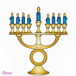 Hanukkah Candles Picture Blue Candles and Golden Reak ...