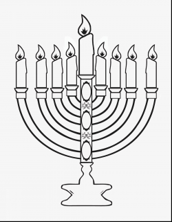 Hanukkah Menorah Outline - Free Clip Art | Bible | Super ...