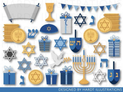 Hanukkah Clipart, Jewish Clipart, Cute Holiday Clipart ...