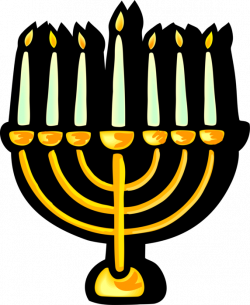 Jewish Hanukkah Menorah Candles - Vector Image