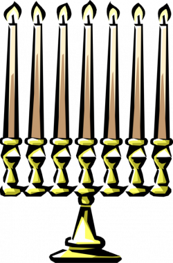 Jewish Hanukkah Menorah Candles - Vector Image