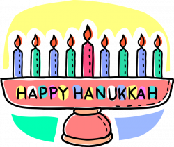 Jewish Holiday Chanukah Hanukkah Menorah - Vector Image