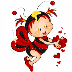 cartoon bee with red love hearts 4.png (600×600) | wedding dresses ...