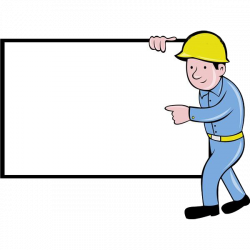 Construction worker Cartoon Royalty-free Clip art - Man with a board ...