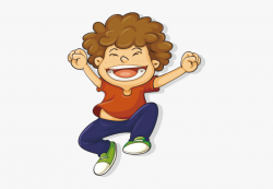 Happy Child Cartoon Jumping - Kid Holding Sign #954271 ...