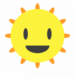 Clipart Happy Sun - Нарисованное Солнце Без Фона ...