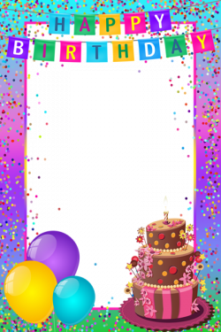Happy Birthday PNG Transparent Multicolor Frame | Birthdays ...