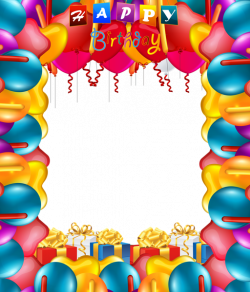 Happy Birthday Balloons Transparent PNG Frame | HAPPY BIRTHDAY ...