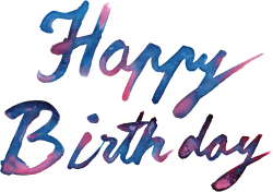 5 Happy Birthday Watercolor (PNG Transparent) | OnlyGFX.com