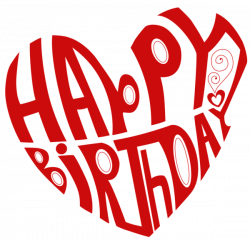 Happy Birthday Heart Shape transparent PNG - StickPNG