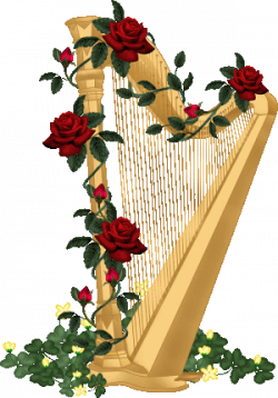 Harp with Roses Clipart | Gallery Yopriceville - High ...