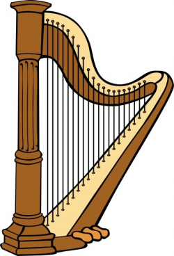 Classical Harp clip art Free vector in Open office drawing ...