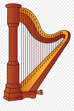 Harp Silhouette Clip Art - Harp Musical Instrument - Png ...