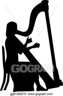Vector Illustration - Harp player. EPS Clipart gg91352215 ...