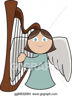 Vector Stock - Harpist angel. Clipart Illustration ...