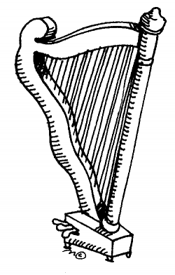 Free Harp Clipart Black And White, Download Free Clip Art ...