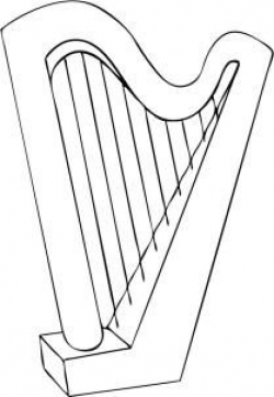 how to draw a harp step 4 | Creative side | Harp, Drawings ...