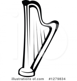 Harp Clipart #1279834 - Illustration by Vector Tradition SM