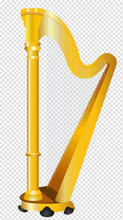 Yellow harp illustration, Celtic harp , Golden Harp ...